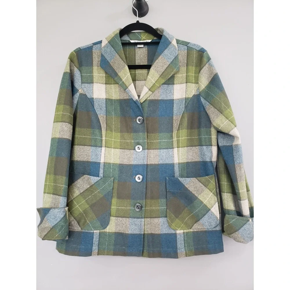 NWOT Pendleton 100% Virgin Wool Shacket Plaid 49ER Chore Jacket Cottagecore - Picture 8 of 9